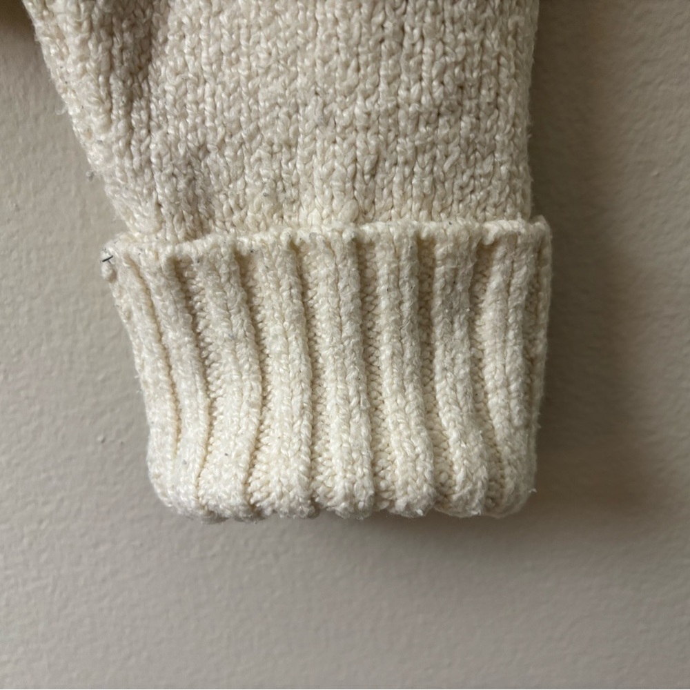 Maeve Anthropologie Cream Cropped Knit Sweater Size Small Cozy Boho - Picture 6 of 9